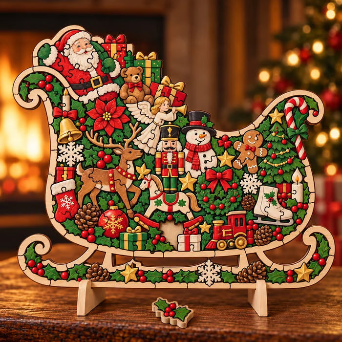 🎄 ✨ Intricate Christmas Keepsake Wooden Puzzle Ornaments