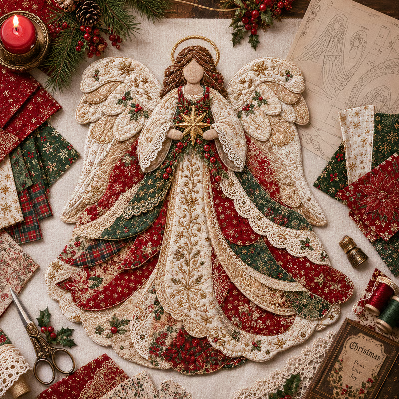 🔥LAST DAY 49% OFF - 🎄🎅Christmas Patchwork Fabric DIY Decor Kit
