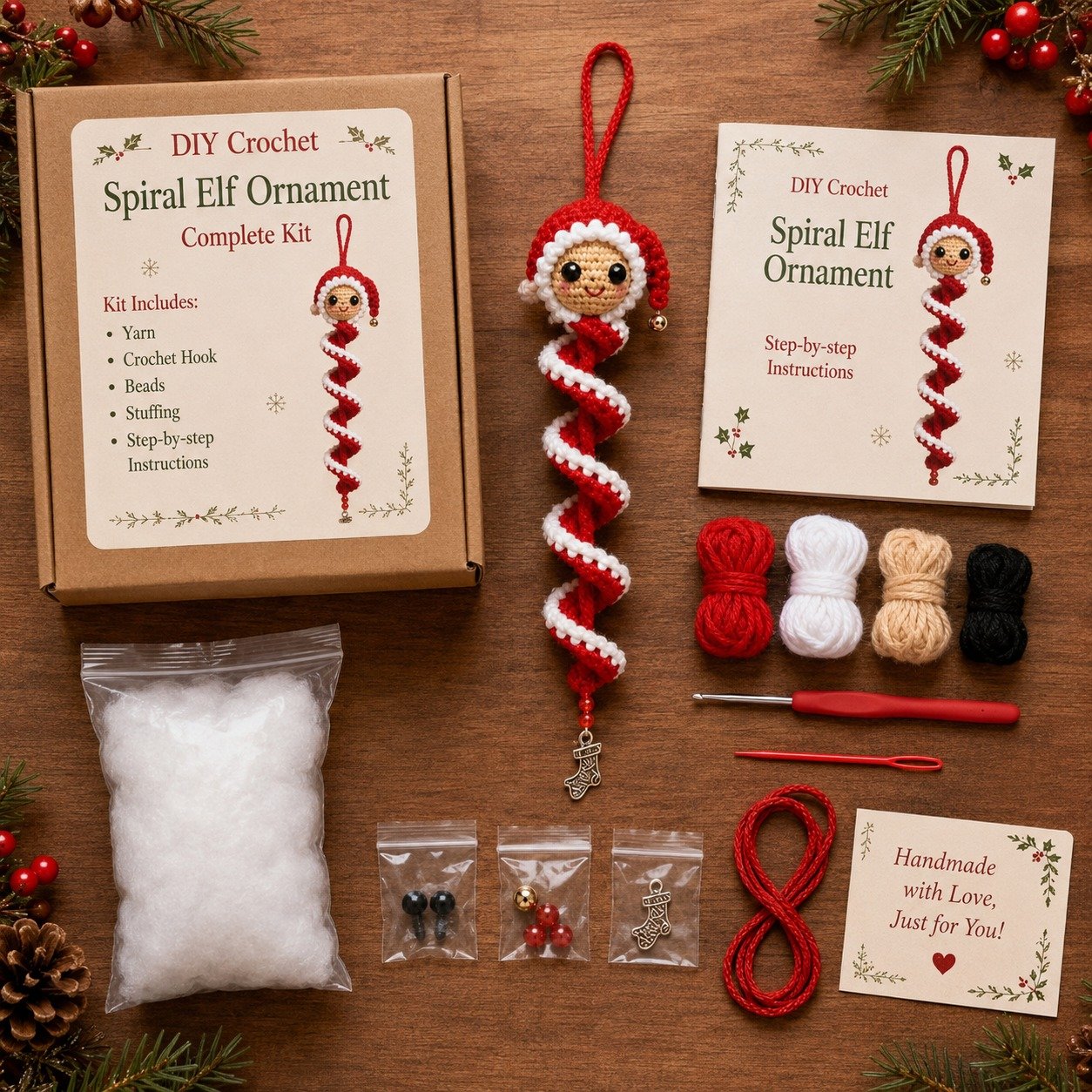 🔥HOT SALE🔥49% OFF - 🎅🌲Crochet Snowman Spiral Oranment DIY Kit