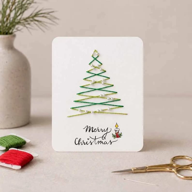 🎁Last Day 50% OFF - Merry & Bright Beginner-Friendly Christmas DIY Card Kit (6 Cards)