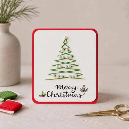 🎁Last Day 50% OFF - Merry & Bright Beginner-Friendly Christmas DIY Card Kit (6 Cards)