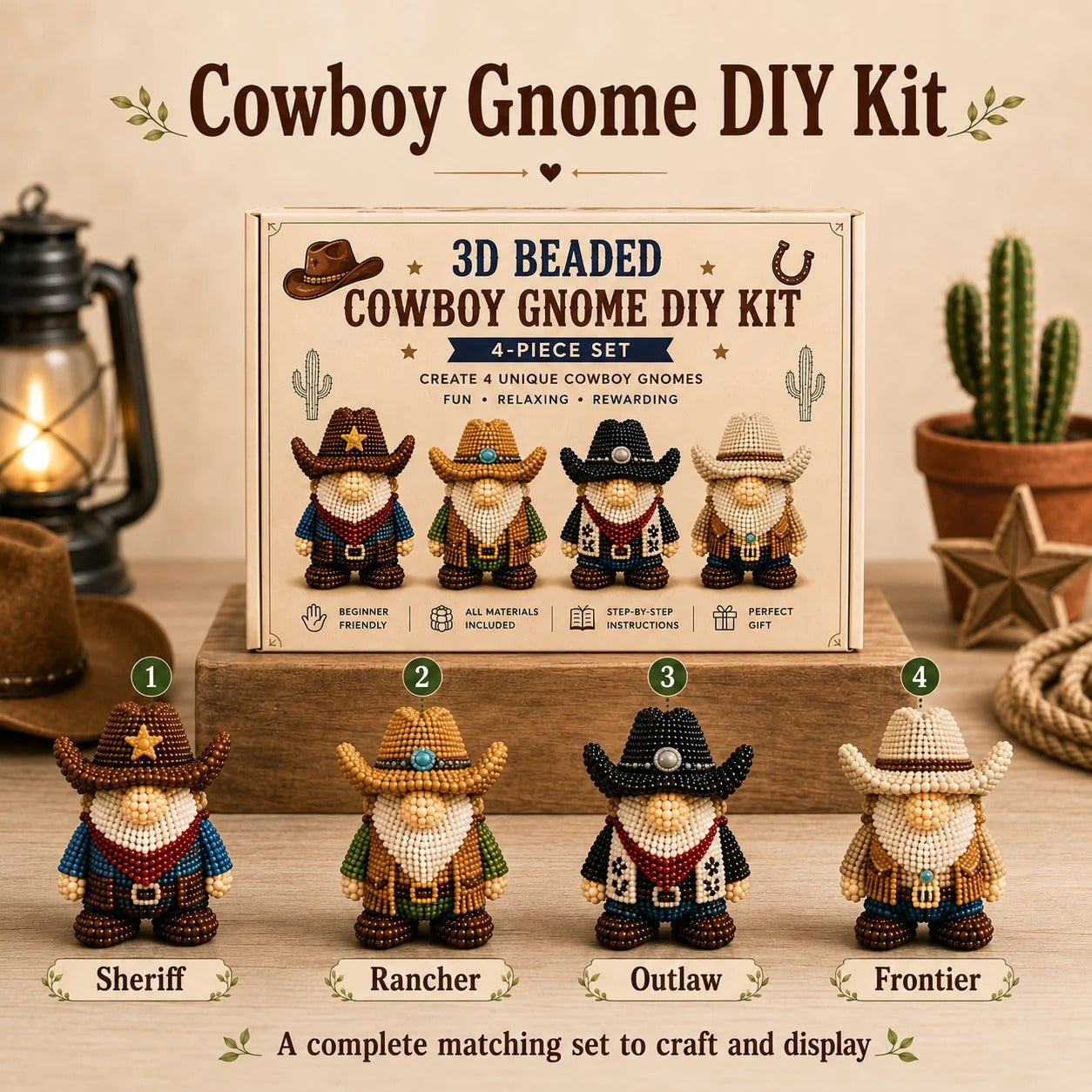 🔥3D Beaded Gnome DIY Kit Collection✨🎁