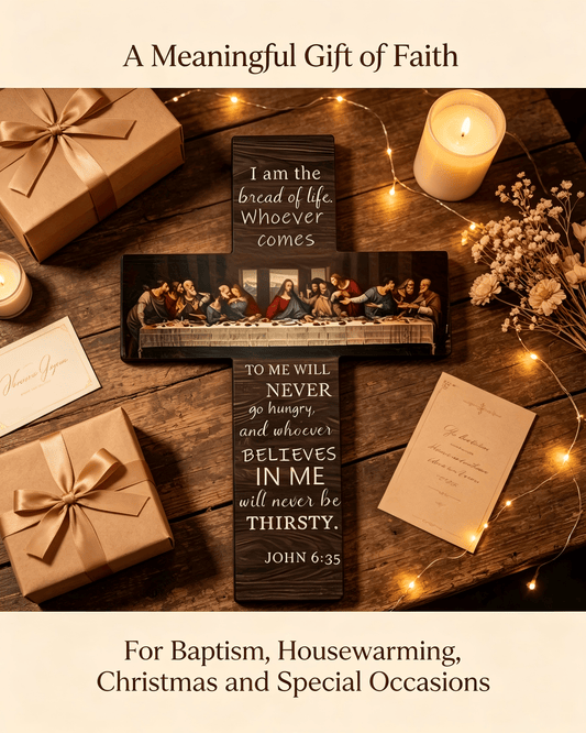 🔥Last Day 50% OFF-The Last Supper Vintage Wooden Cross Wall Decor
