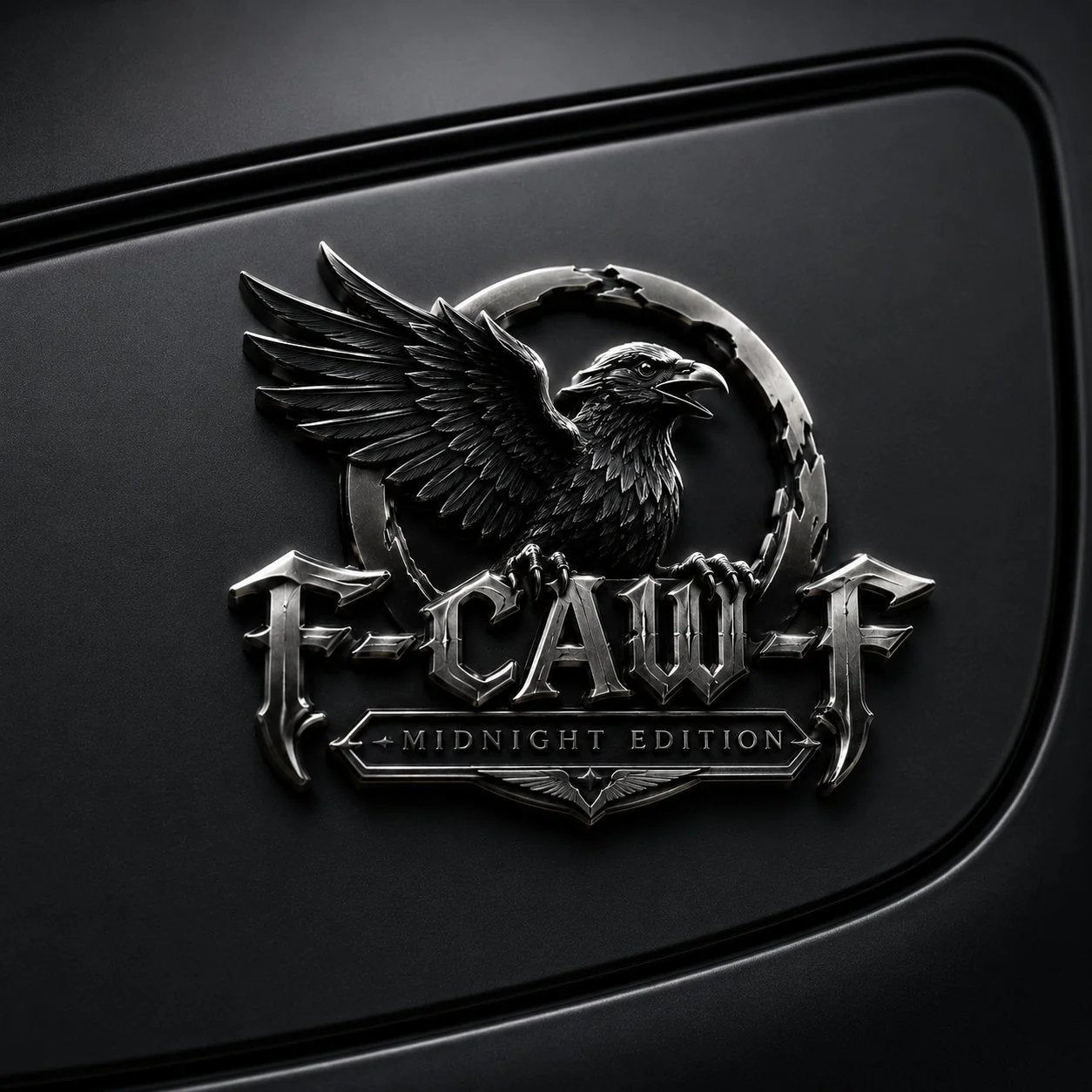 🦅 F-CAW-F "Midnight Edition" Metal Emblem - Premium Attitude Decal
