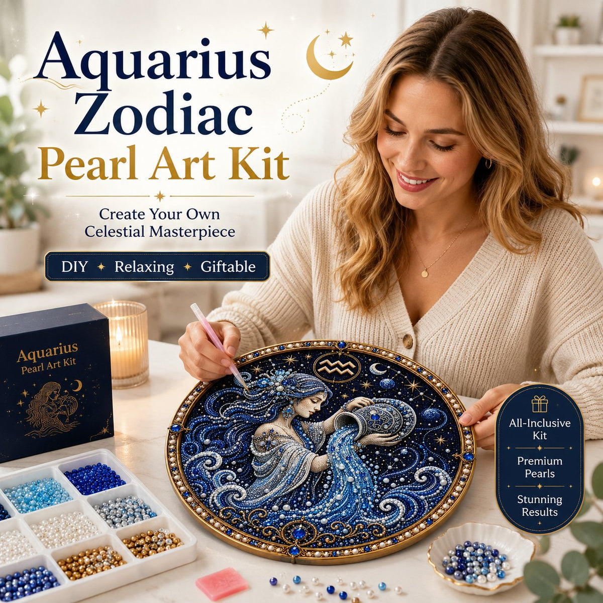 🔥♈12 Zodiac Signs Pearl Art DIY Kit🌙