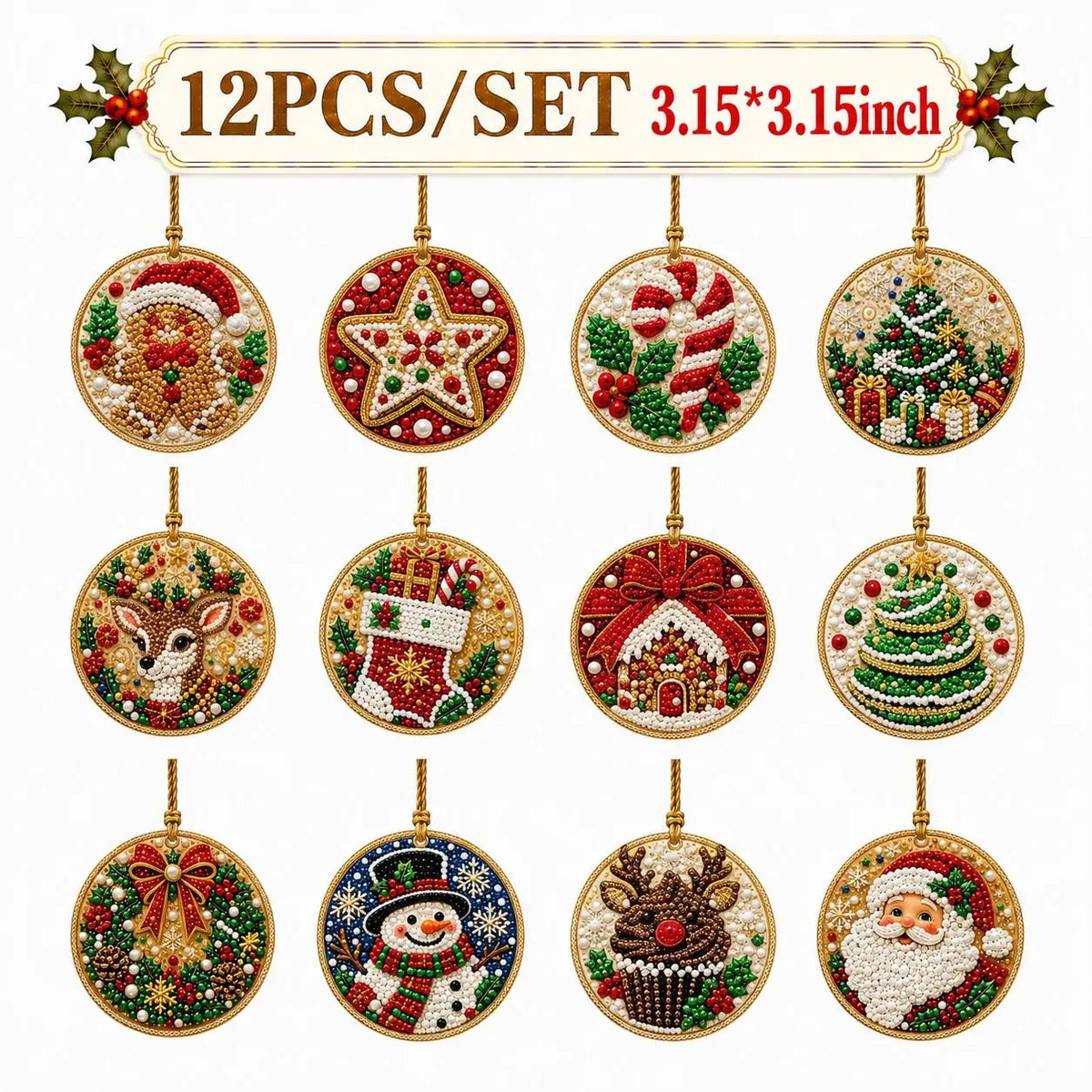🎄🎉Christmas DIY Diamond Painting Ornaments Kit