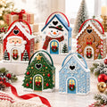 🎁 Christmas Cottage Gift Box – 5 Festive Designs for Candy & Small Gifts