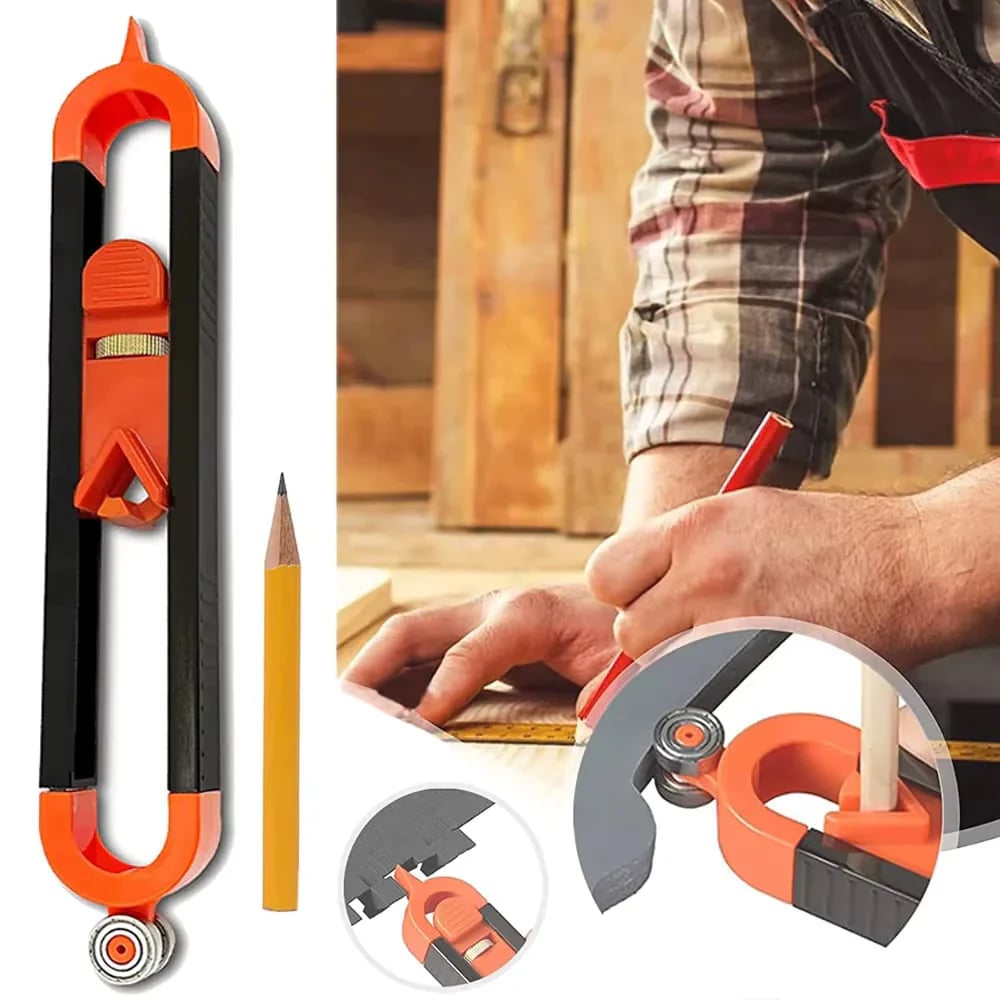 🔥Last Day 49%OFF-Contour Gauge Scribe Tool with Lock and Pencil
