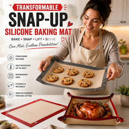 🍪Transformable Snap‑Up Silicone Baking Mat🍗♻️