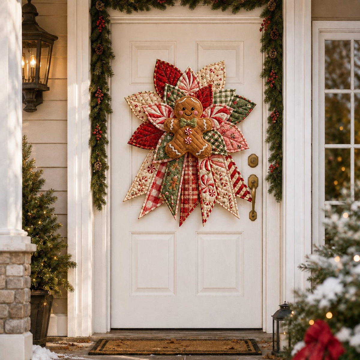 🎄 50% OFF Holiday Special – DIY Quilted Christmas Door Hanging Sewing Kit ✨