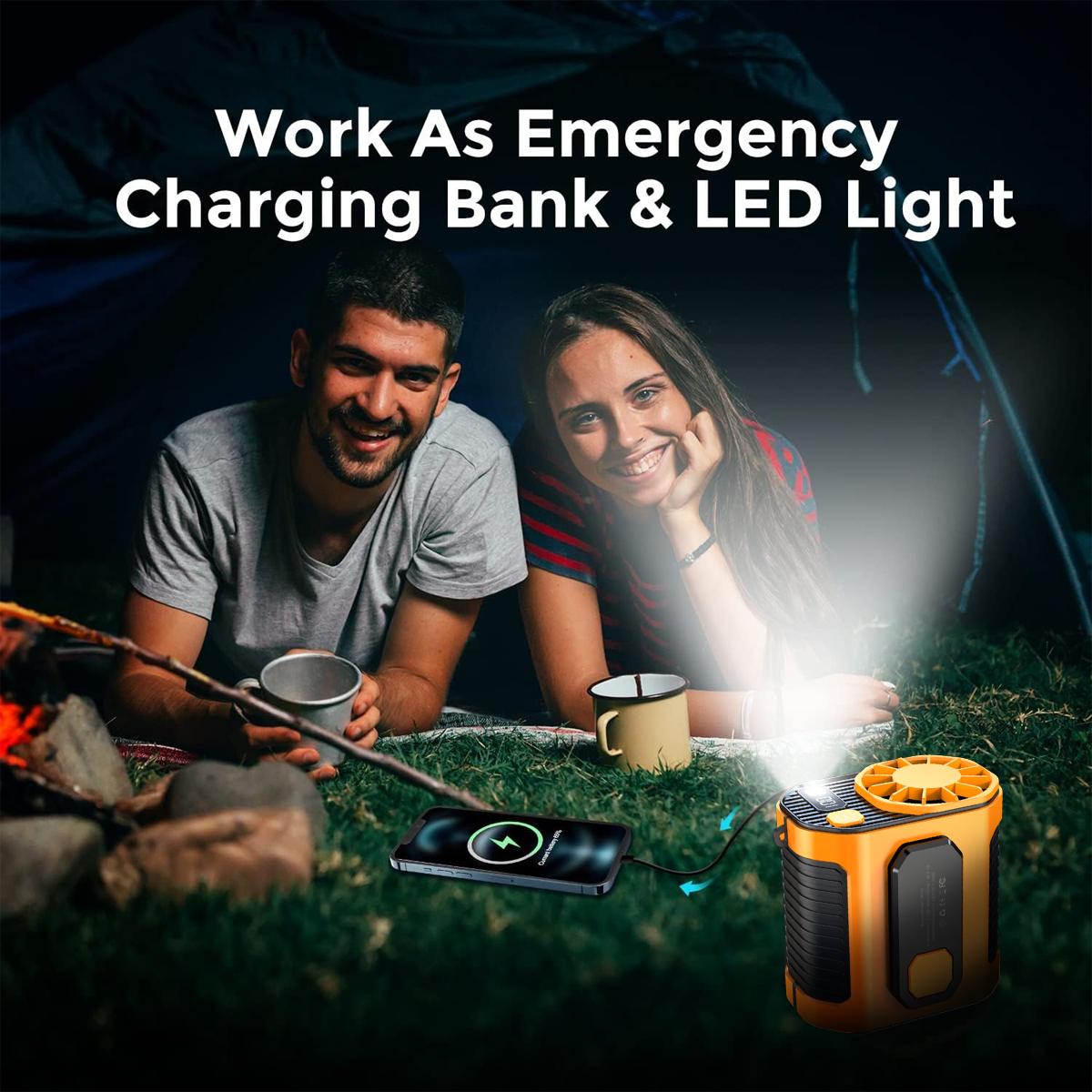 🔥3-in-1 Waist Fan with Flashlight Power Bank Portable🌊