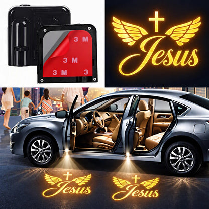 🔥HOT SALE 49% OFF - ✝️Christian Cross Wireless LED Car Door Projector Lights (Set of 2)