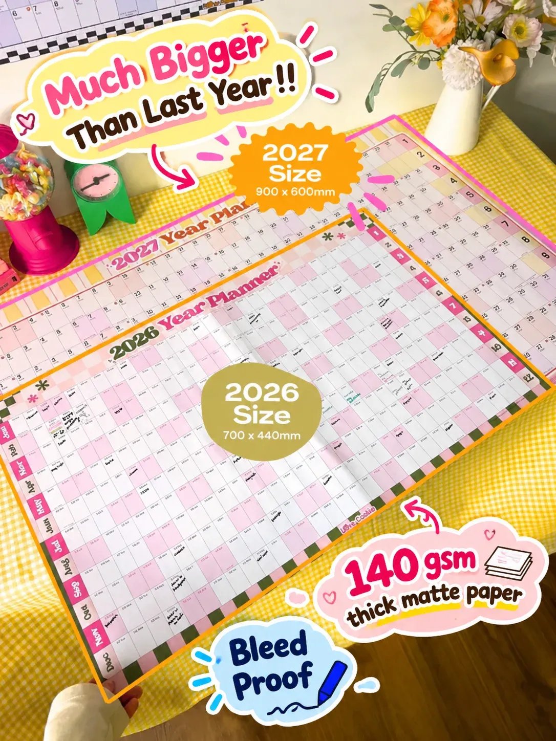 🔥HOT SALE 49% OFF - 📅✨ 2027 Extra-Large Full Year Wall Planner