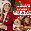 🎄 DIY Diamond Painting Christmas Brooch Kit — 6-Piece Make & Wear Craft Set ✨