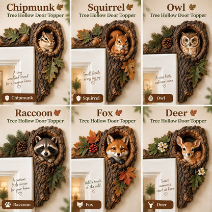 ⏰LAST DAY 50% OFF 🐿️ 3D Chipmunk Tree Hollow Door Topper
