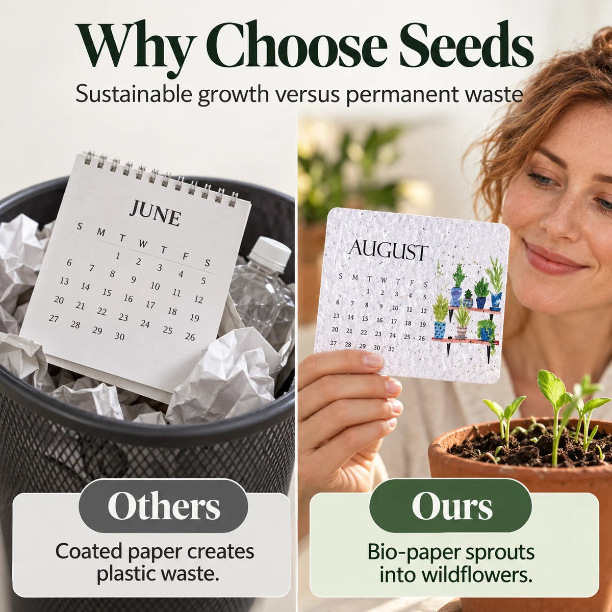 🌼Early Holiday Sale 50% OFF-🌱Eco-Friendly Plantable “Timeless” Seed Calendar 2027