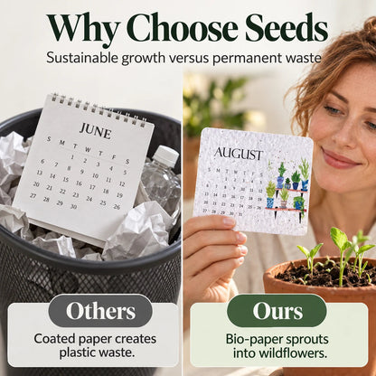 🌼Early Holiday Sale 50% OFF-🌱Eco-Friendly Plantable “Timeless” Seed Calendar 2027