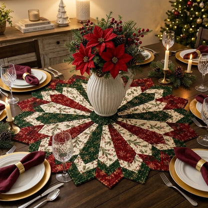 🎄✨Holiday Star Table Topper Quilting Template Set