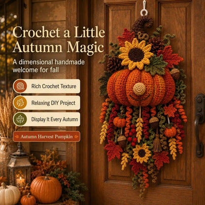 ⏳🔥 HOT SALE 49% OFF – 🧶 DIY Seasonal 3D Crochet Door Hanger Kits | Includes Coordinated Yarn, Stuffing, Accessories & Step‑by‑Step Instructions 💕