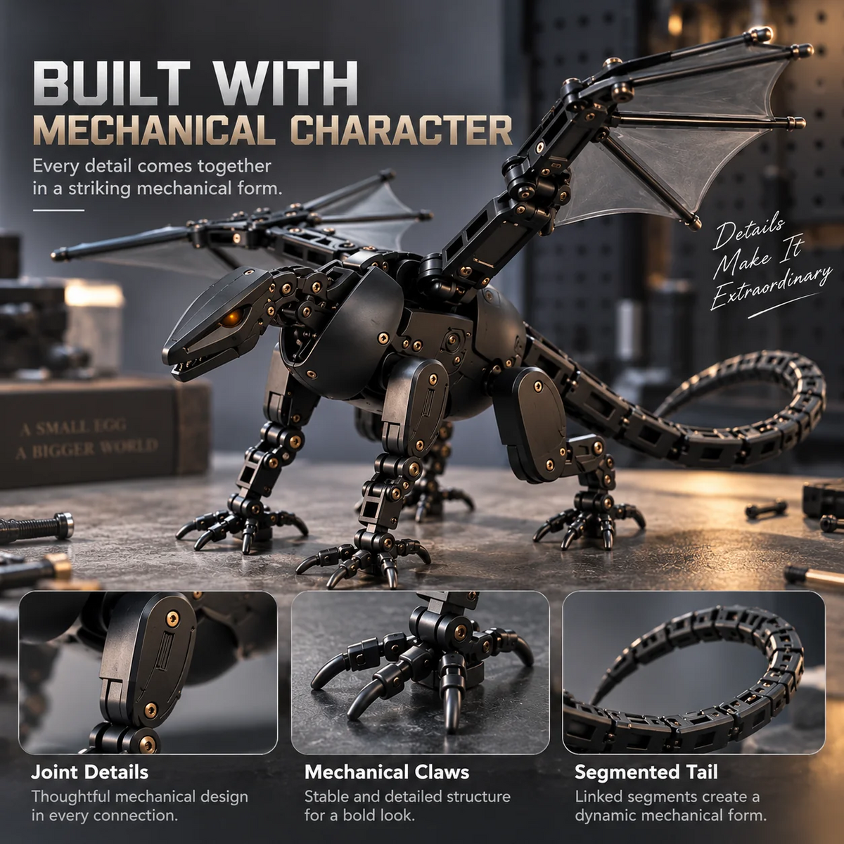 🐉🥚 DragonMorph – Egg to Dragon Transforming Mechanical Toy