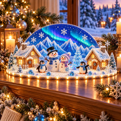 DIY Crystal Art Kit with LED Lighting – Sparkling Flat Mini Art Scenes to Create Yourself