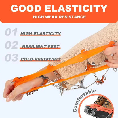 Lightweight Ice Cleats for Shoes & Boots – Anti-Slip Snow Traction Crampon Grips
