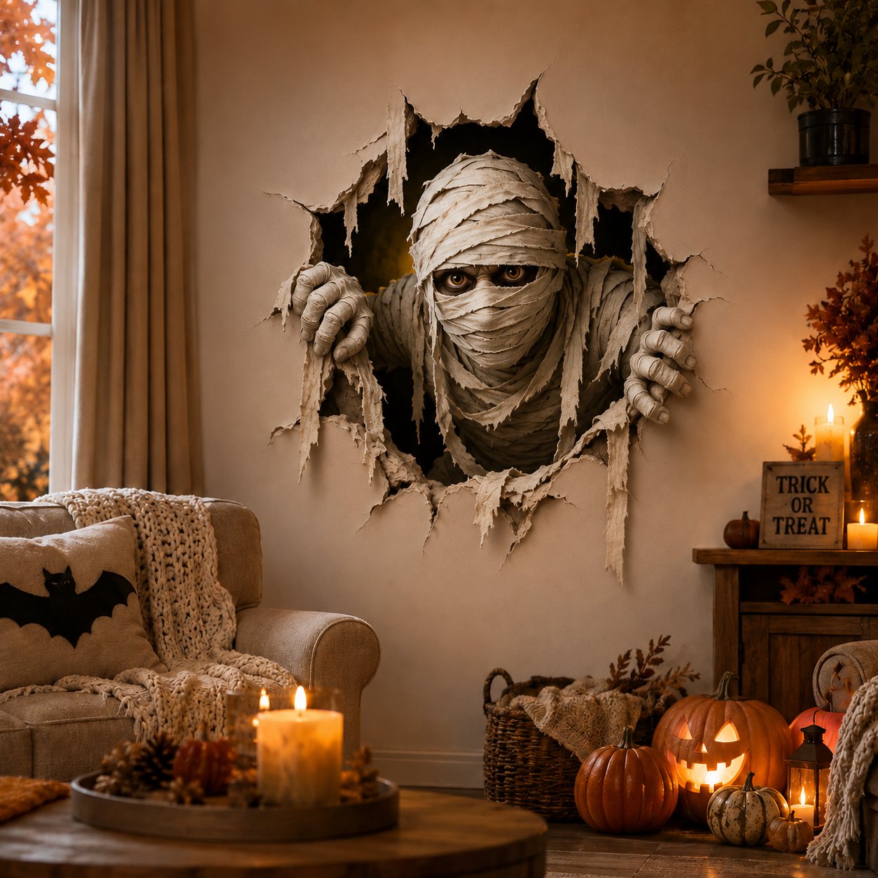 🧙Halloween Break-In 3D Wall Decals🎃