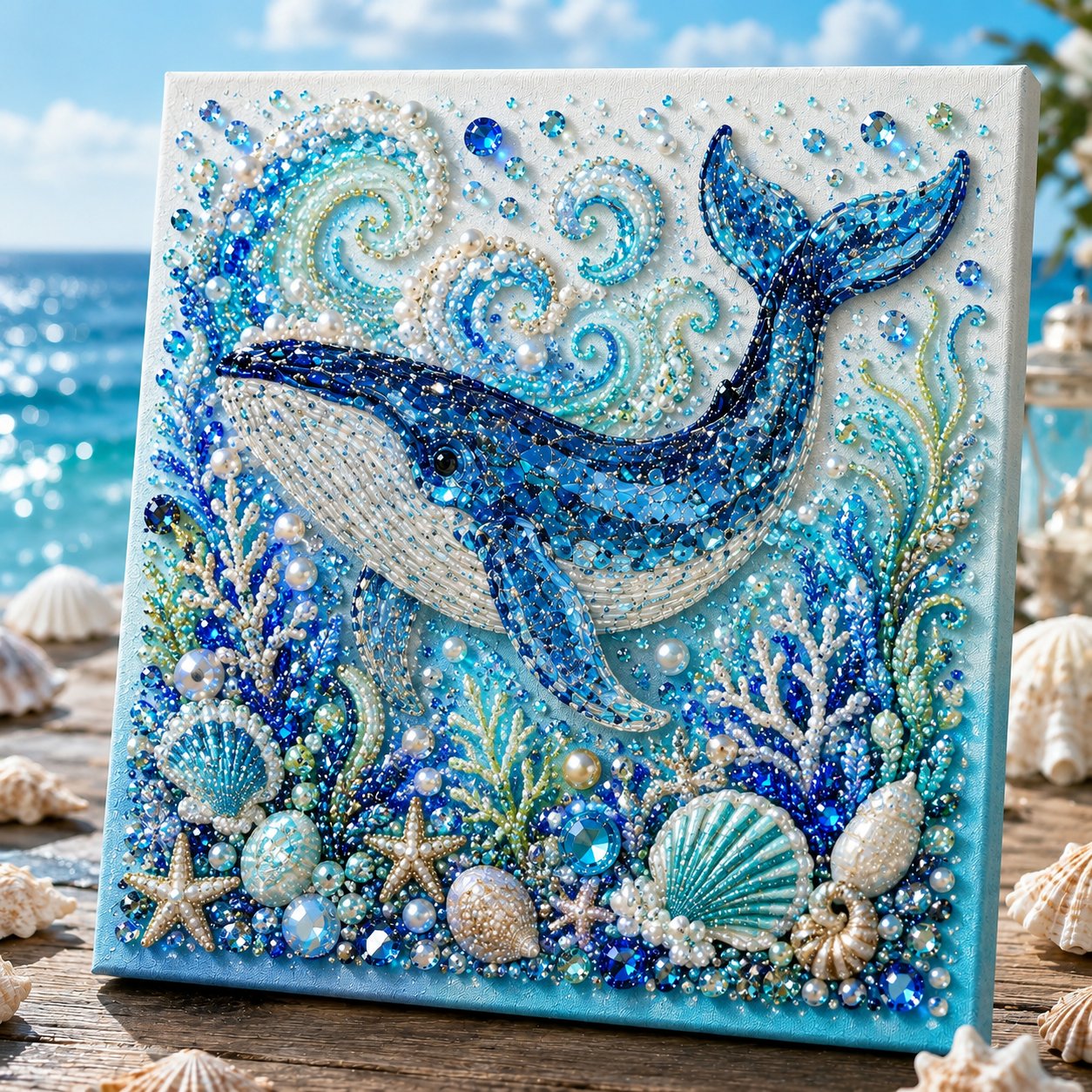 🌊Ocean Pearl Art DIY Kit Relaxing Coastal Craft Creative Handmade Home Decor✨