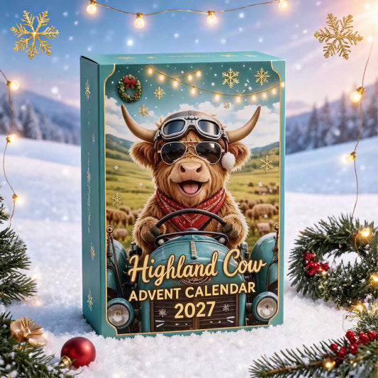 🔥LAST DAY 49% OFF - 🐮 Cute 3D Highland Cow Mini Figurines Advent Box