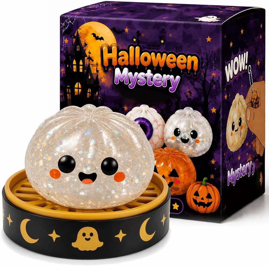🔥LAST DAY 50% OFF - 🎃🎁Cute Halloween Scary Ghost Maruko Squeeze Toy Set
