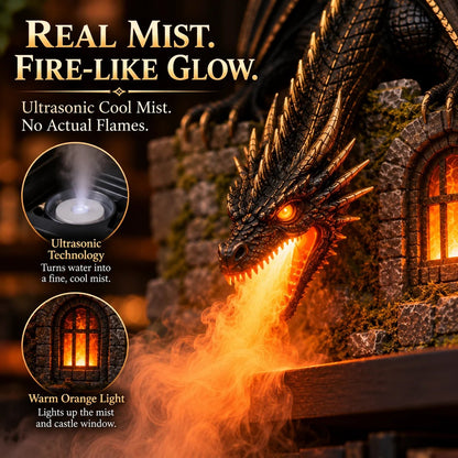 MistWyrm Dragon Diffuser – Glowing Mist for Your Bookshelf 🐉