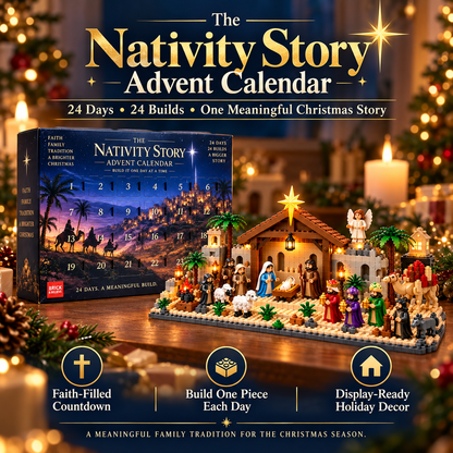⛪✝️Nativity Advent Calendar – 24-Day Buildable Christmas Nativity Set