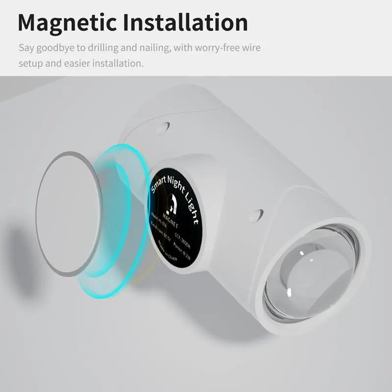 🔥RGB Motion Sensor LED Night Light Rechargeable Magnetic Dimmable Wall Lamp for Halloween Decor