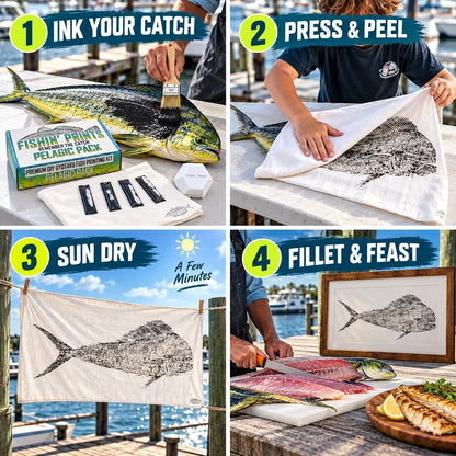 🎣 DIY Gyotaku Fish Printing Kit - Turn Your Catch Into a Masterpiece
