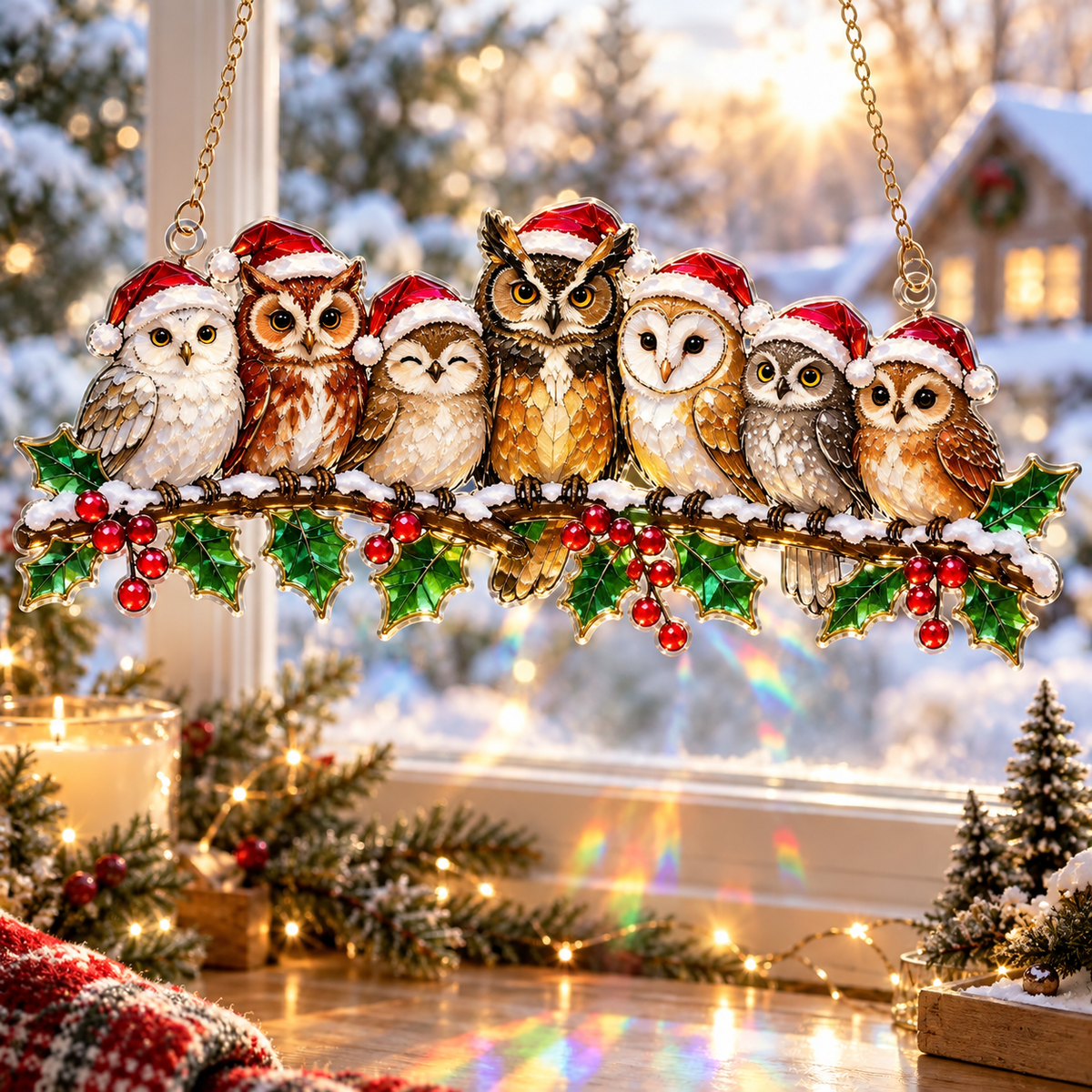 🎄 Winter Wonderland Suncatchers– 11 Festive Stained-Glass Style Designs