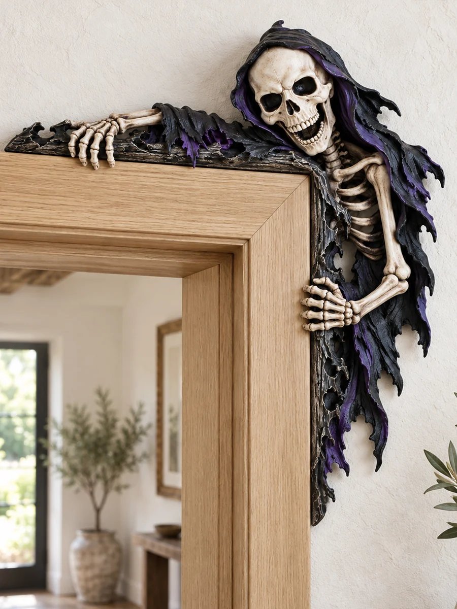⏰LAST DAY 50% OFF💀 Spooky Reaper Door Frame Corner Decor