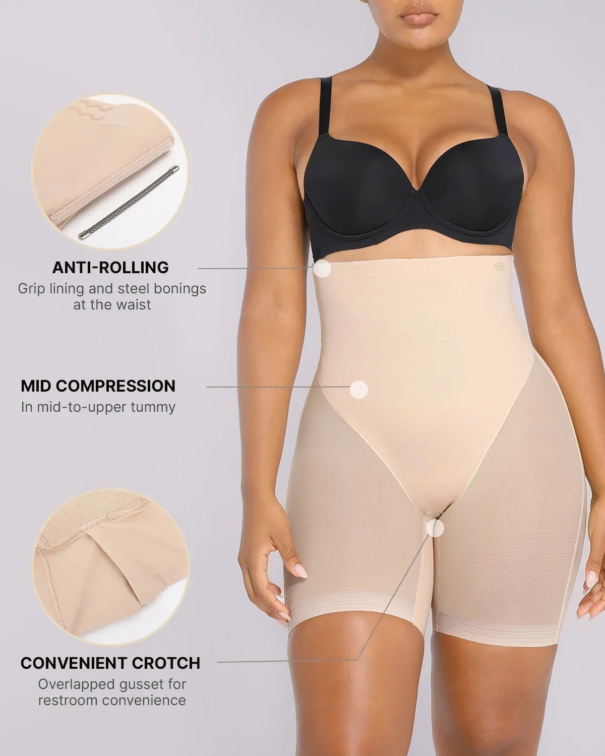 lunalayering™ High-Waisted Mid Thigh Short