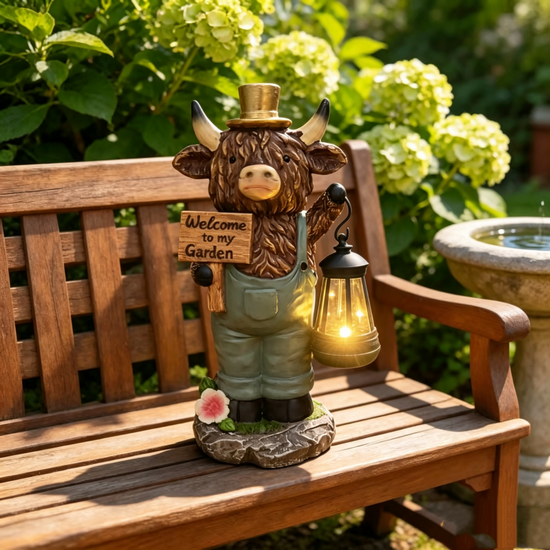 🔥Scottish Highland Bull Garden Welcome Light🐮🎁