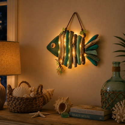 ⭐2026 HOT SALE🌊🐟Lighted Coastal Fish Wall Decor