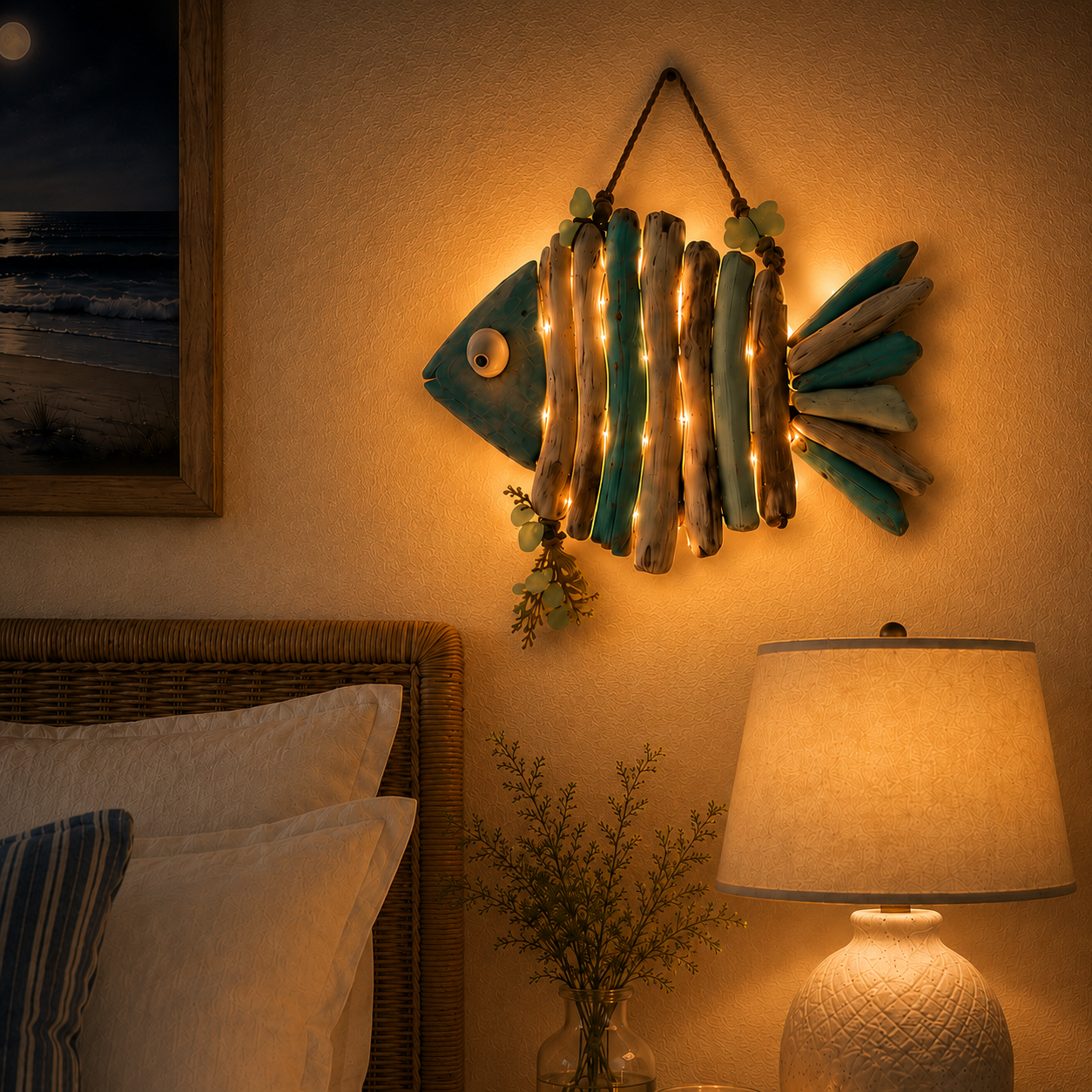 ⭐2026 HOT SALE🌊🐟Lighted Coastal Fish Wall Decor