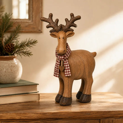 🦌Rustic Farmhouse Reindeer Figurine