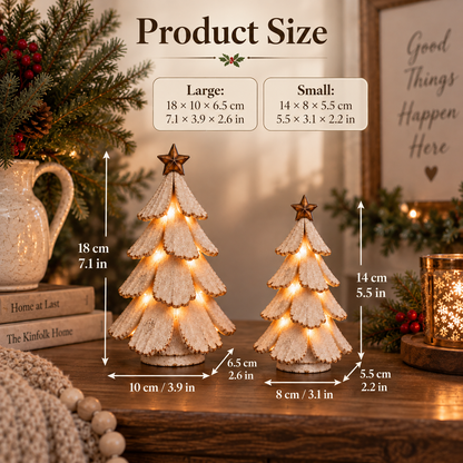 🎄 Vintage Lighted Christmas Tree Figurine