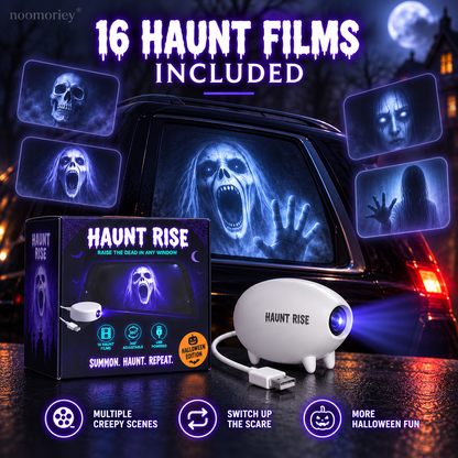 🎃👻 Halloween Window Projector-16 Spooky Films USB Powered