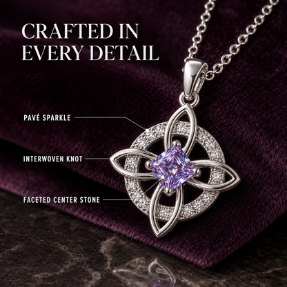 ✨Personalized Witch’s Knot Birthstone Necklace(With Gift Box)