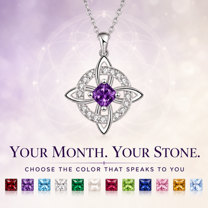 ✨Personalized Witch’s Knot Birthstone Necklace(With Gift Box)