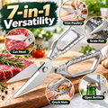 7-in-1 Heavy-Duty Kitchen Shears | Detachable Stainless Steel Food Scissors