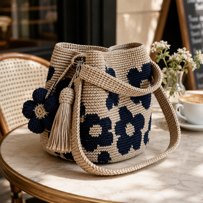 🔥Last Day 45% OFF-🌼Handwoven Flower Bucket Bag👜🎁