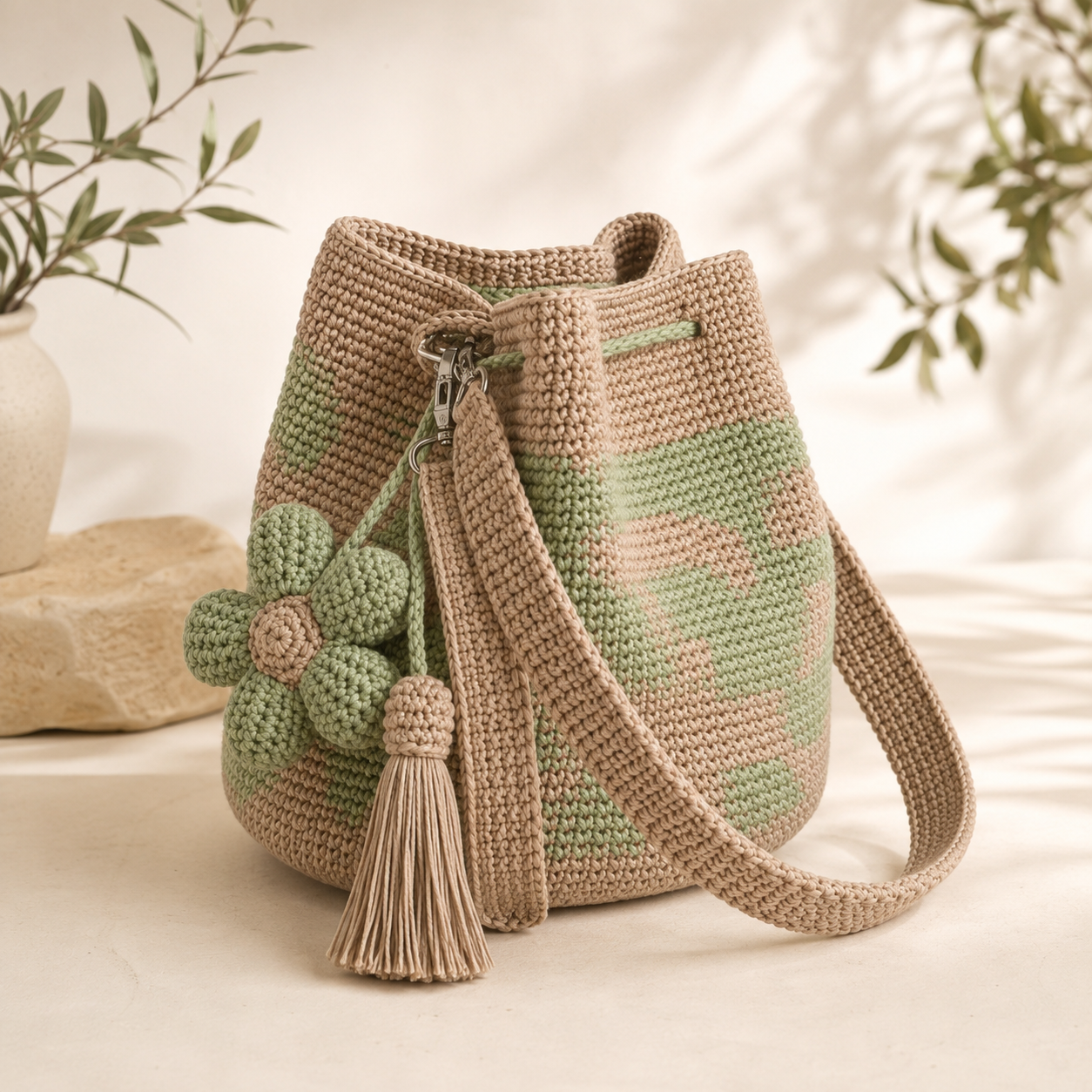🔥Last Day 45% OFF-🌼Handwoven Flower Bucket Bag👜🎁