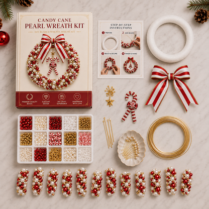 🔥🎄Plymagic DIY Pearl Art - Christmas Wreath