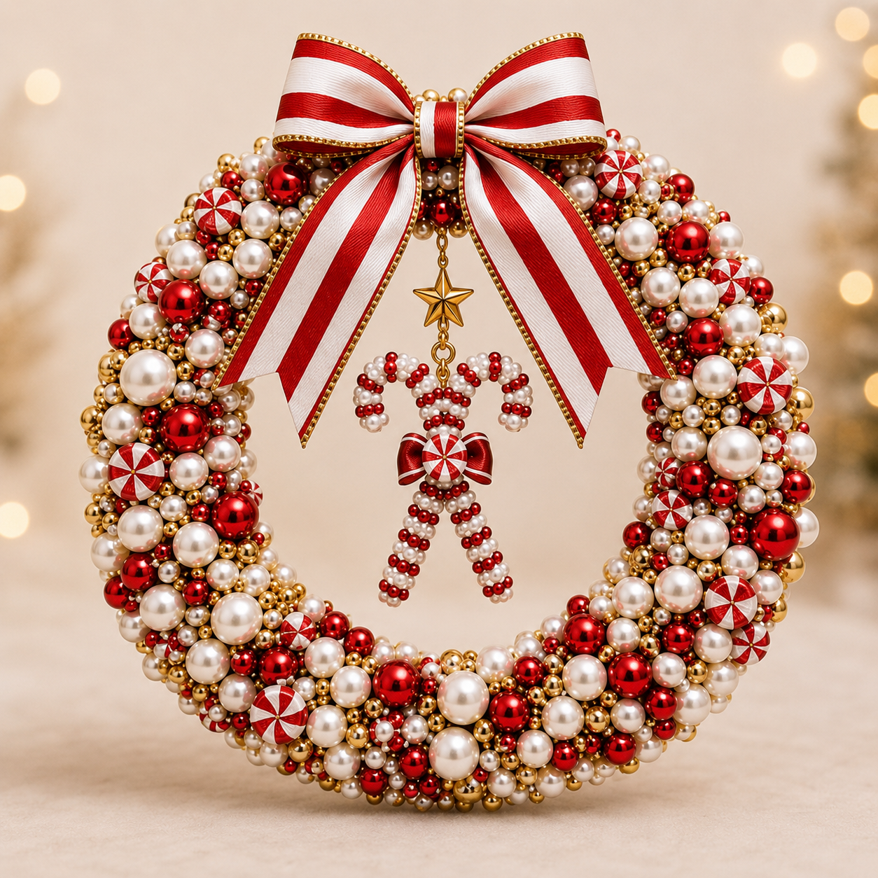🔥🎄Plymagic DIY Pearl Art - Christmas Wreath